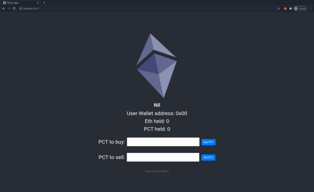 Pre-wallet import PreciousChickenToken splash screen