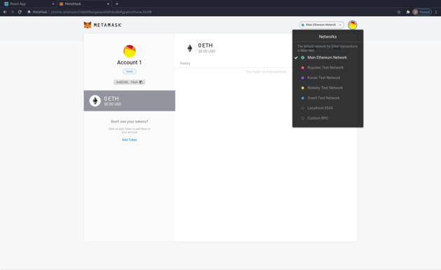 Metamask: Networks